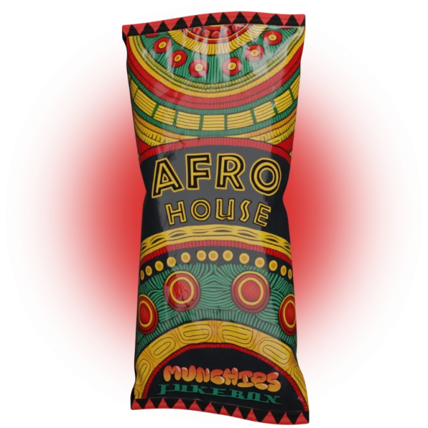 Afro House Sample Pack Vol.3 featuring African sounds and percussions, designed to look like an ice cream package.