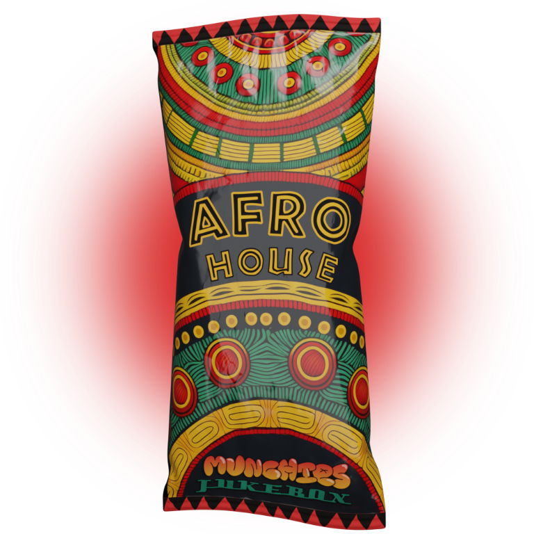 Afro House Sample Pack Vol.3 featuring African sounds and percussions, designed to look like an ice cream package.